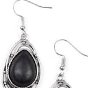 Black and silver earrings
